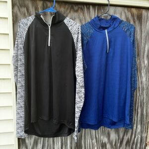 Men's Black and Blue Long Sleeve shirts XL lot of 2